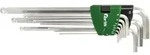 Fp - Fortis Winkelschraubendreher-clip 9-tlg. 1,5-10 Mm Kugelkopf