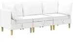 Modular Sofa Set Mit Stauraum 3 Stk. Wei&szlig; Stoff Vidaxl