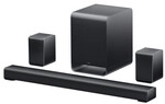 Tcl 5.1-soundbar S65k 5.1.2 Dolby Atmos Titanium Mit Kabellosem Subwoofer Und