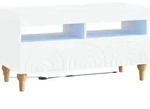 Vidaxl Led Tv Cabinet Alkmaar 81 X 35 X 43 Cm White Engineered Wood