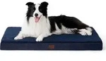 Orthop&auml;disches Hundebett F&uuml;r Gro&szlig;e Hunde, Waschbar, Navyblau, 91x69cm