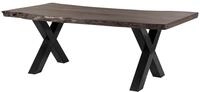 Baumtisch Akazie 180x90x77 Grau Lackiert / X-beine Anthrazit Gl&auml;nzend Freeform 5