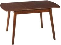 Esstisch Dunkelbraun Gummibaumholz 100/130 X 80 Cm Ausziehbar Mit