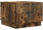 Vidaxl Coffee Table Smoked Oak 49 X 50 X 37 Cm Engineered Wood