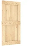 Schiebet&uuml;r Narvik Nat&uuml;rlich Und Schwarz 100 X 210 Cm (213,5 Cm) Vidaxl