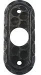 Halc&ouml; - Dr&uuml;ckerrosette Sill Oval, 30 X 42 Mm, Verzinkt Schwarz Passiviert