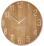 Wanduhr Aus Holz, Natur, 50 Cm