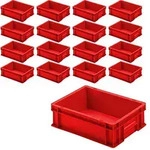 Brb 16x Euro-stapelbeh&auml;lter Mit 2 Griffleisten, Lxbxh 400x300x120 Mm, 11 Liter...