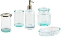 Badaccessoires Set 5-teilig Amarga Glas Gr&uuml;n