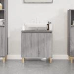 Waschbeckenunterschrank Grau Sonoma 58x33x60 Cm Holzwerkstoff Vidaxl