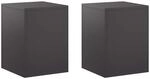 Pflanzenst&auml;nder 2 Pcs Schwarz 30 X 30 X 40 Cm Stahl Vidaxl
