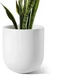 &Uuml;bert&ouml;pfe Keramik 25 Cm Mit Abflussloch, Minimalistisch, Wei&szlig;