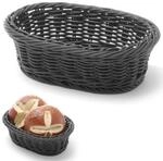 Ovaler Brotkorb Aus Polypropylen, Schwarz, 190 X 120 X 60 Mm - Hendi 426777