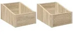 Lp Plattenbox 2 Stk. Sonoma-eiche 23 X 33 X 16 Cm Holzwerkstoff Vidaxl