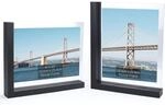 2er Set Bilderrahmen 20x25 Cm, Doppelseitig, Glas, Tischrahmen Schwarz