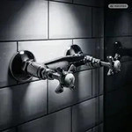 Paulgurkes Duscharmatur Chrom Retro Nostalgie Englischer Style Zweigriffmischer
