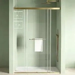Mai & Mai Duscht&uuml;r Nischent&uuml;r Dusche Mit Doppelschiebet&uuml;r In Gold,duschkabine