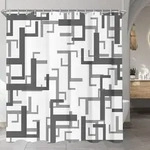 Duschvorhang Block Antischimmel Textil 180x200cm Wasserabweisend Polyester