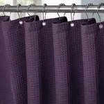 Duschvorhang Waffelstoff Mit Metallringen 182x244cm Lila