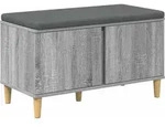 Flurbank Mit Kissen Mit Speicher Graues Sonoma 80 X 38 X 46 Cm Vidaxl