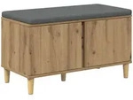 Vidaxl Hall Bench Artisan Oak 80 X 38 X 46 Cm