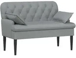 Vidaxl Loveseat With Button Tufted Light Grey 111 X 68 X 80 Cm Fabric