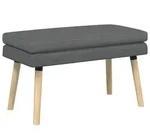 Vidaxl Double-layered Bench Dark Grey 80 X 40 X 47 Cm Fabric