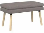 Doppellagige Bank Taupe 80 X 40 X 47 Cm Stoff Vidaxl