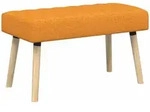 Kanalgepolsterte Bank Dunkelgelb 80 X 40 X 46 Cm Stoff Vidaxl