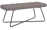Bank Mit Knopfheftung Taupe 110 X 40 X 46 Cm Stoff Knopfheftung Vidaxl
