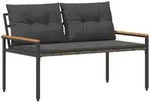 Vidaxl Outdoor Bench 2 -seater 116 X 67.5 X 72 Cm Poly Rattan