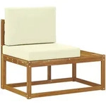 Outdoor End Sofa Natur 91 X 63 X 73 Cm Massivholz Akazie Vidaxl