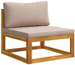 Sofa-mittelteil Mit Kissen Massivholz Akazie Natur Vidaxl