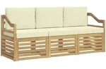 Sofagarnituren 3 Stk. Wei&szlig; Und Creme Polyester Vidaxl