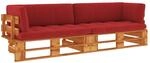 2-sitzer-palettensofa Honigbraun Impr&auml;gniertes Kiefernholz Vidaxl