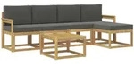 Outdoor-sofagarnitur 6 Stk. Wei&szlig; Und Anthrazit Vidaxl
