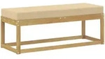 Outdoor Hocker Bank Massivholz Akazie Wei&szlig; Gewaschen Vidaxl
