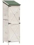 Gartenschuppen Wei&szlig; 59,5 X 56 X 176,5 Cm Massivholz Aus Fichte Vidaxl