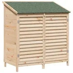 Vidaxl Garden Shed Natural 106 X 56 X 113.5 Cm Solid Fir Wood