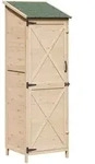 Gartenschuppen Natur 59,5 X 56 X 176,5 Cm Massivholz Aus Fichte Vidaxl