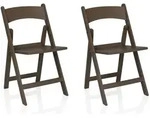 Gartenstuhl / Klappstuhl Travano 1 (2er Pack / 2 St&uuml;hle) Kunststoff Braun Hjh Living