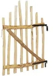 Vidaxl Arched Fence Gate 100 X 120 Cm Impregnated Hazel Wood Natural