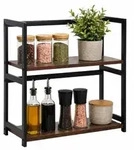 Relaxdays K&uuml;chenregal Arbeitsplatte, Hxbxt: 43 X 42 X 18 Cm, 2 Etagen, Industrial,