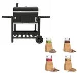 Xxl-bbq-r&auml;uchergrill & Holzsp&auml;ne/-st&uuml;cke Monster Shop