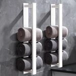 Handtuchhalter Ohne Bohren, Edelstahl, Geb&uuml;rstet, 2er-set, Wei&szlig;