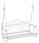 Schaukelbank Stahl 112 X 60 X 126,5 Cm Antik Wei&szlig; Vidaxl