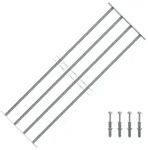 Vidaxl - Fenstergitter Verstellbar Mit 4 Querst&auml;ben 1000-1500 Mm