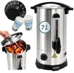 Relaxdays Gl&uuml;hweinkocher, 7 L, 30&ndash;110 &deg;c, Zapfhahn, Thermostat,