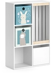 Vicco - Kinderregal Luigi, Wei&szlig;, 72 X 107.8 Cm Mit 2 Faltboxen Opt.6