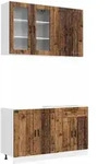 K&uuml;cheneinheit Porto 4 Stk. Altholz Holzwerkstoff Vidaxl
